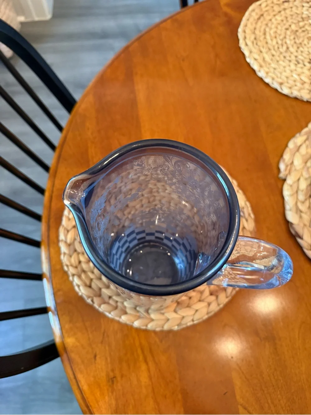 Mackenzie Childs Dashing Check Pitcher and Glasses Set